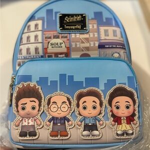 Loungefly Seinfeld Blue Cartoon Character Backpack
